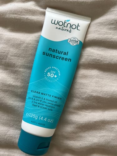 Customer photo review of 50 SPF Natural Sunscreen