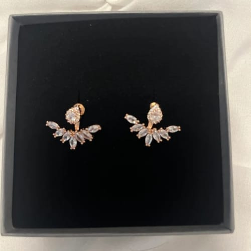 Customer photo review of DEMI Statement Ear Jackets (Rose Gold, Gold & Silver)