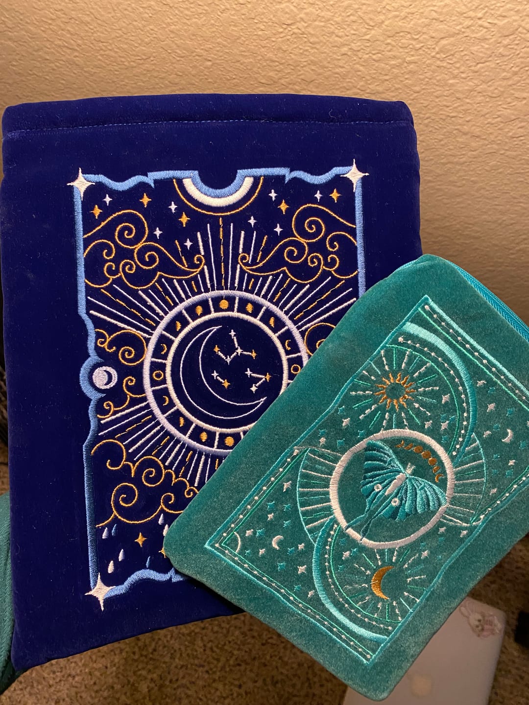 Customer photo review of Luna Moth Kindle & E-Reader Sleeve