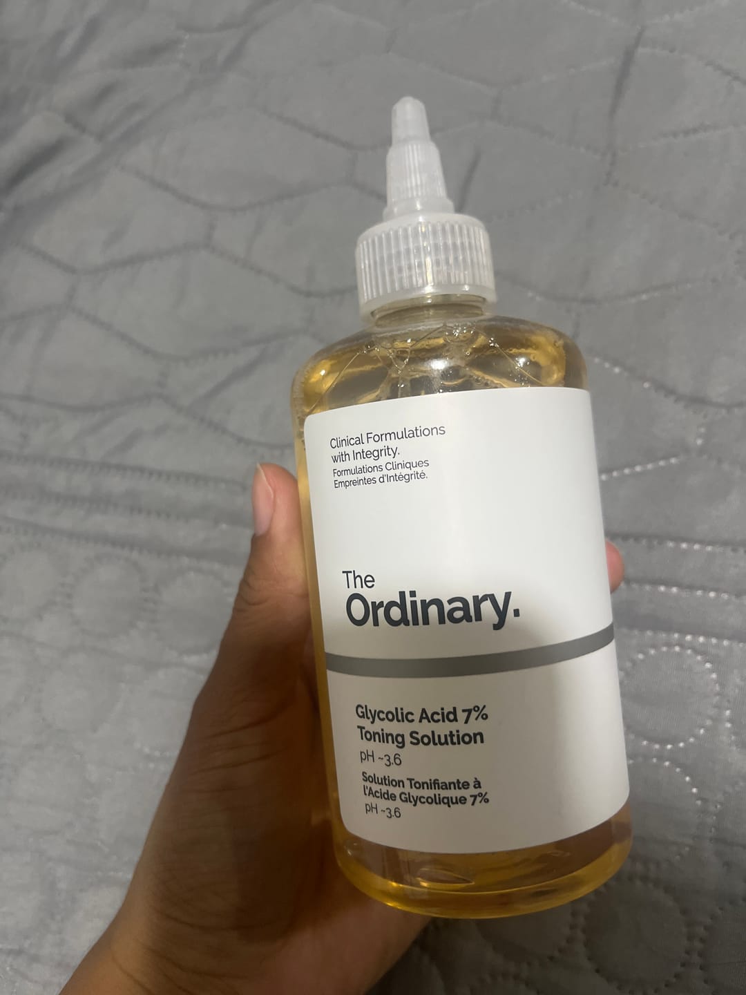 Customer photo review of Glycolic Acid 7% Exfoliating Toning Solution 240ml