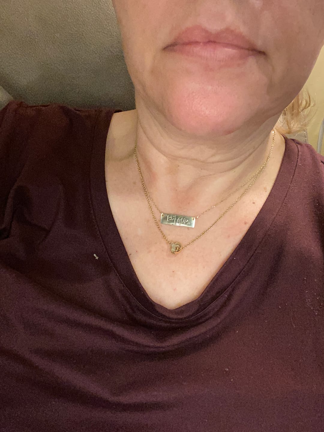 Customer photo review of but God necklace