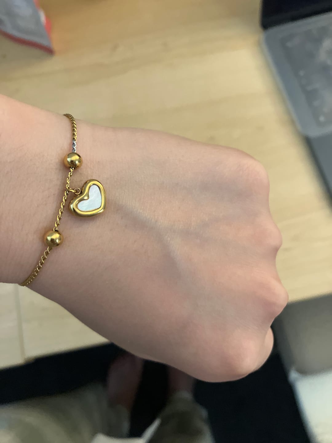 Customer photo review of Forever Love Heart Bracelet