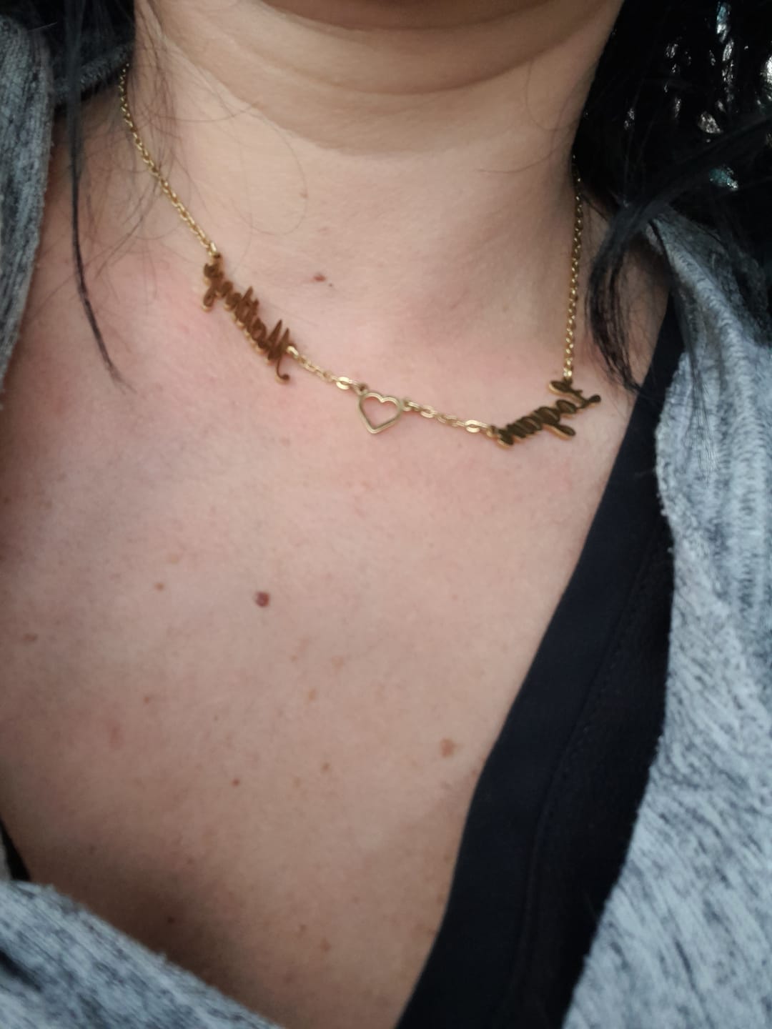 Customer photo review of Collier Initiales Amour