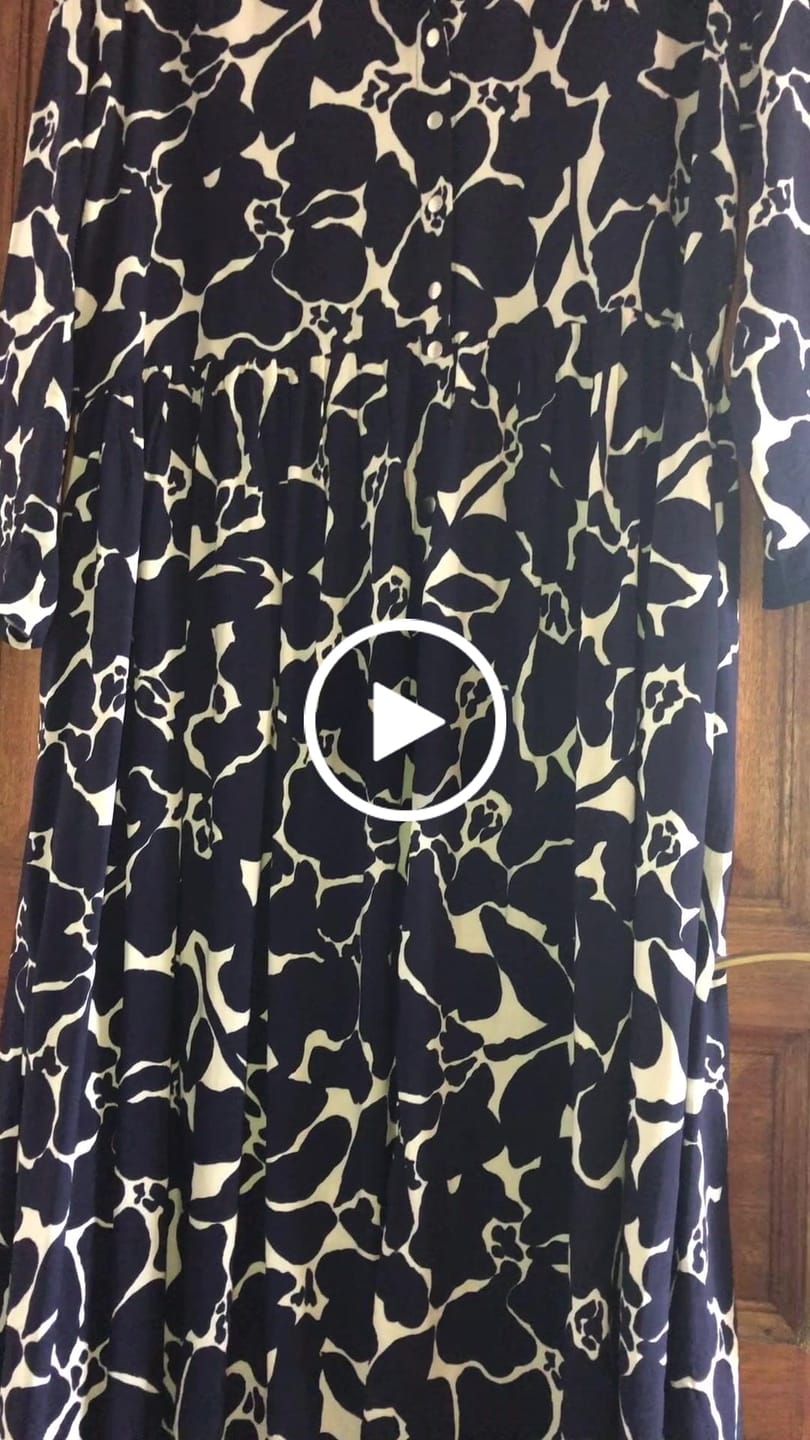 Customer video review of Robe Sia -  viscose imprimée Honfleur