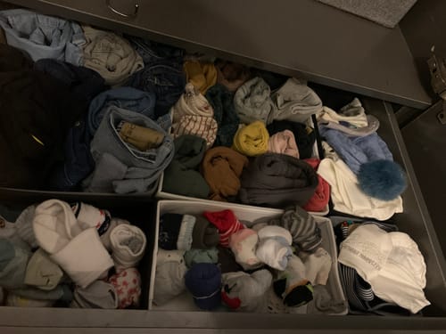 Customer photo review of Qoolish Pack of 6 Black Drawer Organiser set : Tidy up Your Space