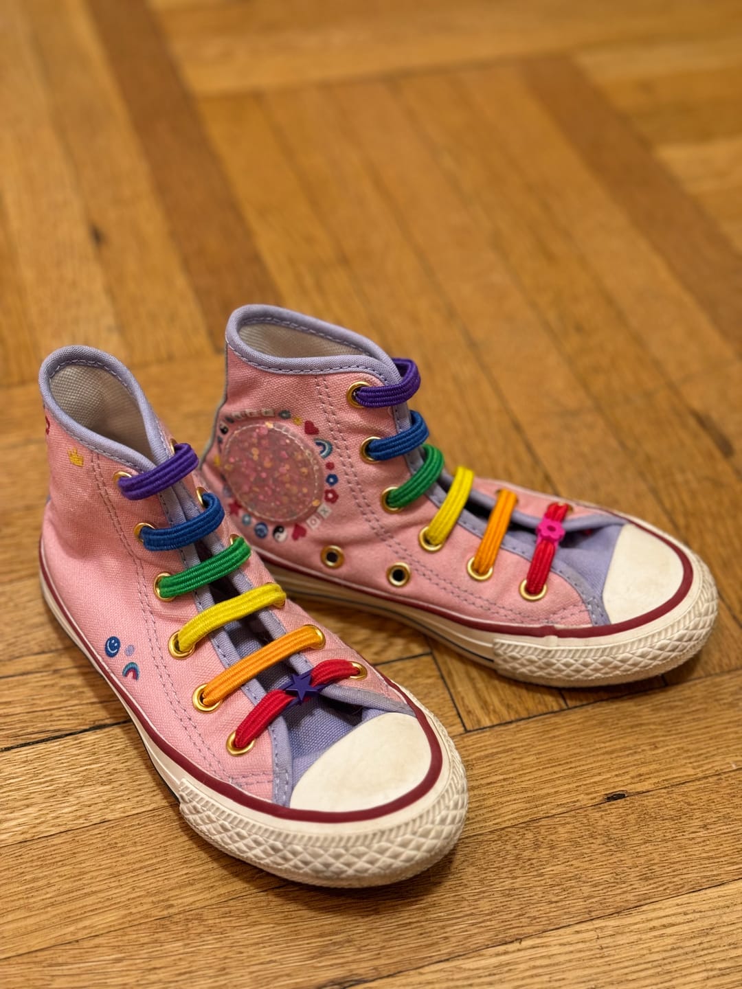 Customer photo review of U-Lace Kiddos - Rainbow