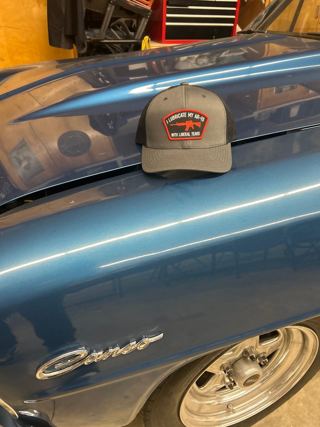 Customer photo review of I Lubricate my AR15 Woven Patch Hat