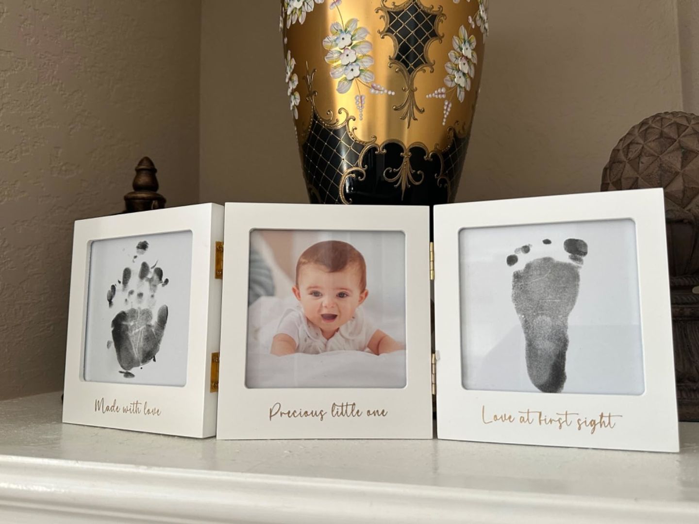 Customer photo review of Fond Clean Touch Inkless Hand and Footprint Frame