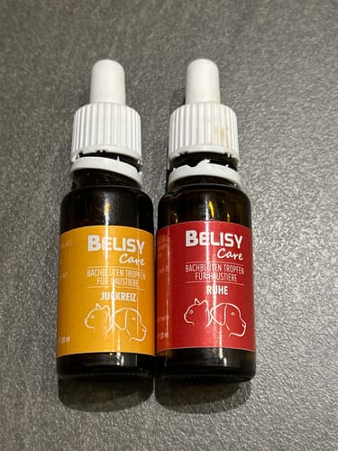 Kundenbewertung mit Foto zu BELISY RUHE Bachblüten Tropfen für Hunde & Katzen - 20ml