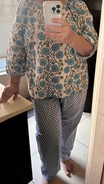 Customer photo review of French Pyjamas - Pink Paisley