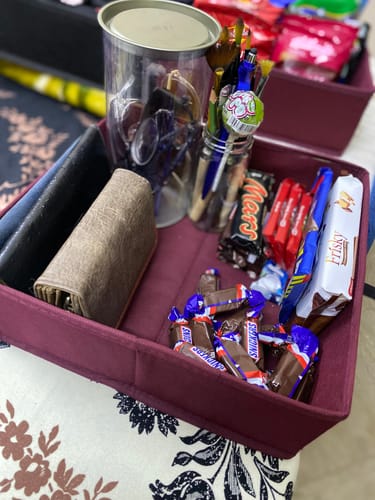 Customer photo review of Qoolish Pack 2 Storage box - Tidy up your space! (Available in 2 colours)