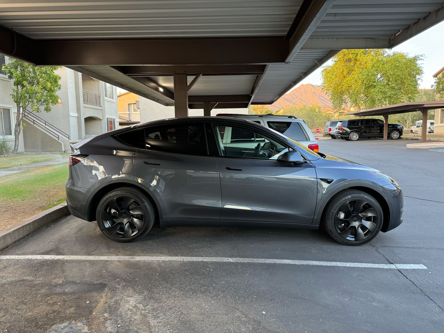 Customer photo review of TESPLUS 19'' Induction Style Wheel Cover for Model Y