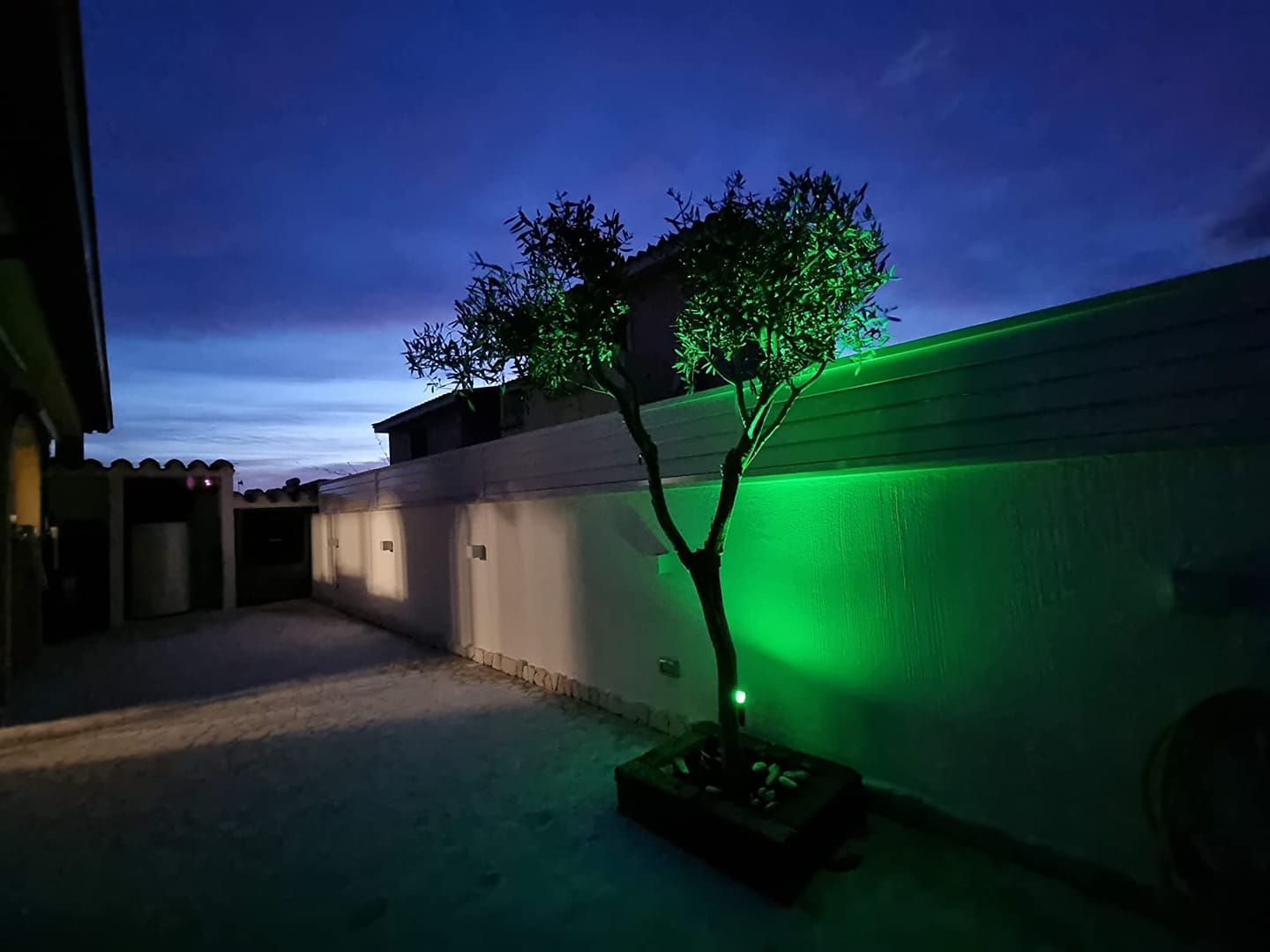 Customer photo review of RGB Solar Landscape Spotlights Waterproof