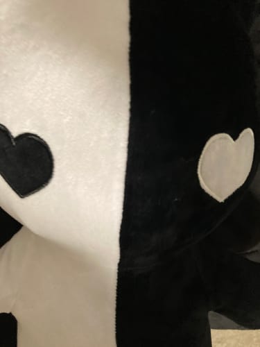 Customer photo review of Rabbit Plushie 20" (BLACK/WHITE)