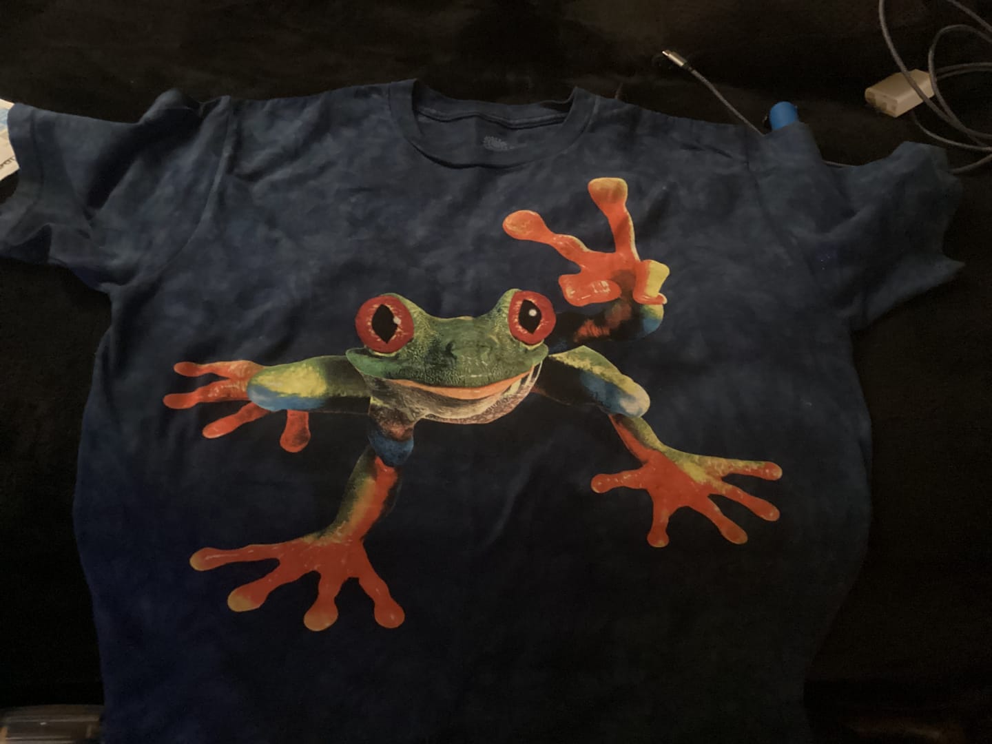Customer photo review of Peace Out Frog Tie Dye T Shirt