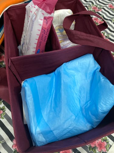 Customer photo review of Qoolish Nappy Caddy Large Organiser (Available in 4 colors)