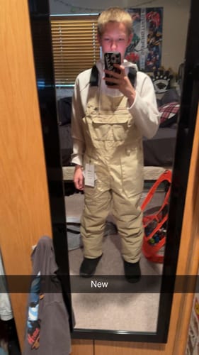 Customer photo review of HOTIAN Men's Winter Windproof High Waist Overalls Ski Bibs Pants