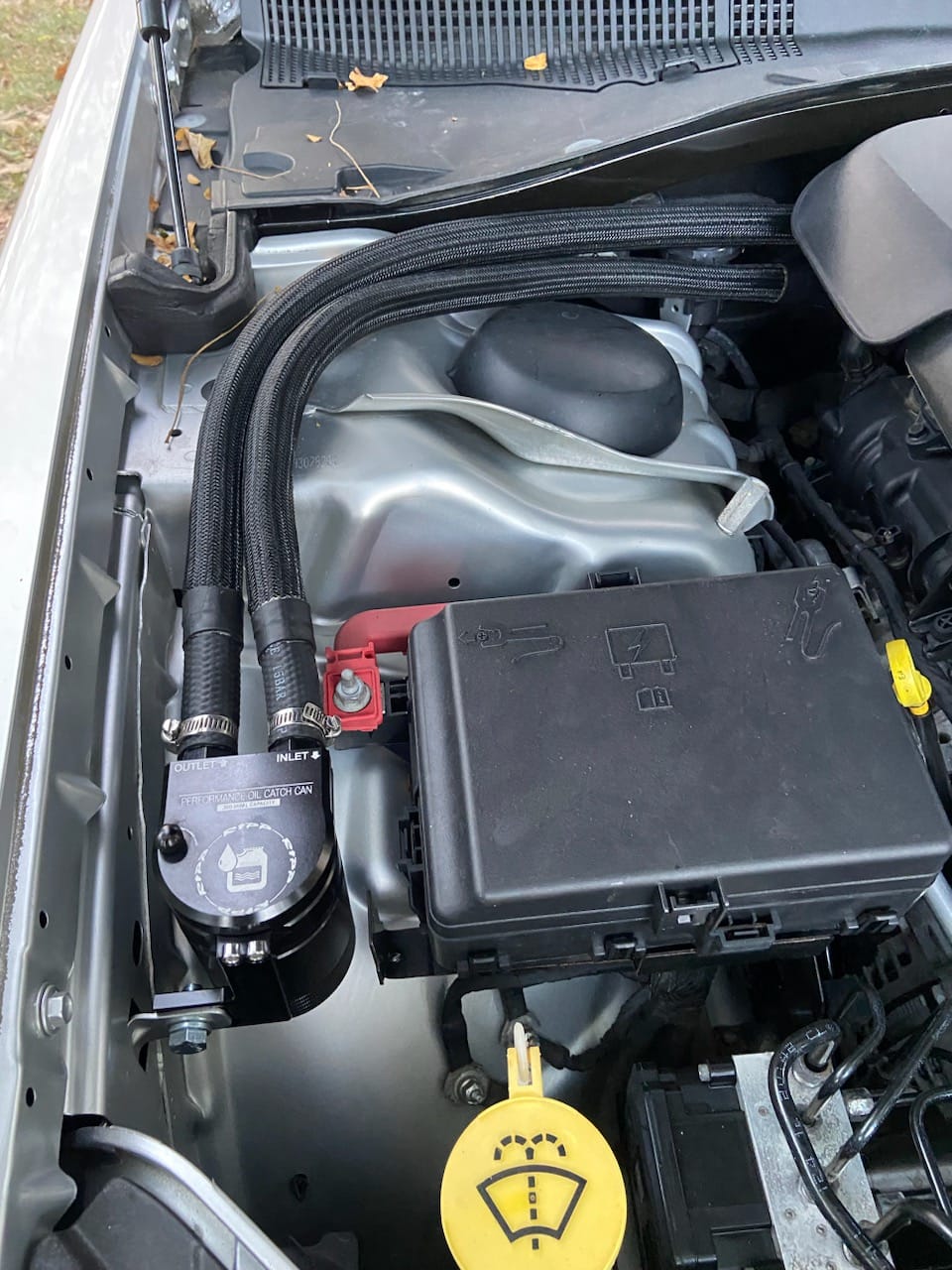 Customer photo review of NON SUPERCHARGED Charger/Challenger/300 Catch Can Kit