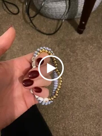 Customer video review of Personalised Friendship Bracelet Gold - Gold & White