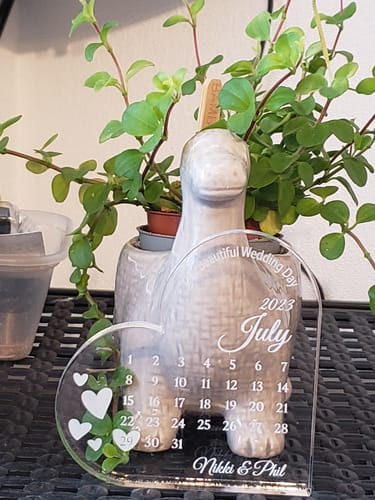 Customer photo review of Best Day Ever - Acrylic Glass Heart