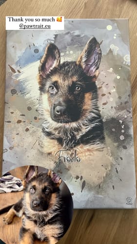 Customer photo review of Aquarell Pawtrait