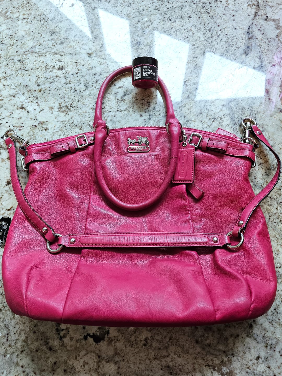 Customer photo review of Clyde’s Leather Recoloring Balm