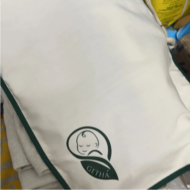 Customer photo review of Getha Baby Dimple Shoulder Latex Pillow Case - Tencel Nano Silver Fabric
