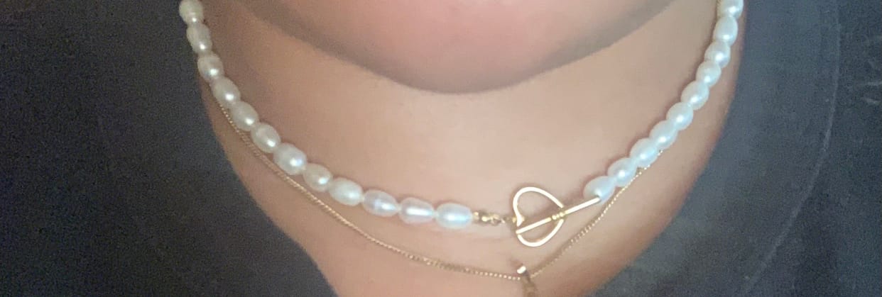 Customer photo review of Pearl Heart | Süßwasserperlen Kette
