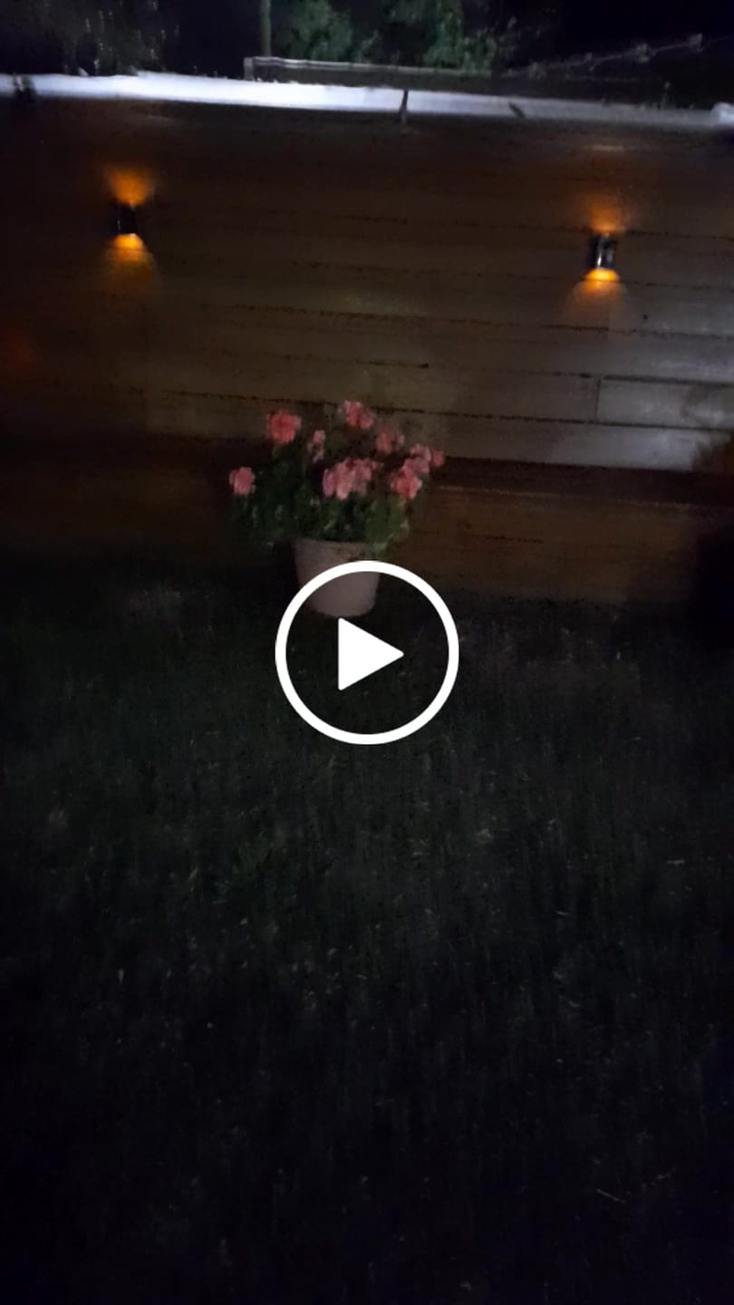 Customer video review of Pack de 2 focos led solares decorativos Luz Dual para jardin