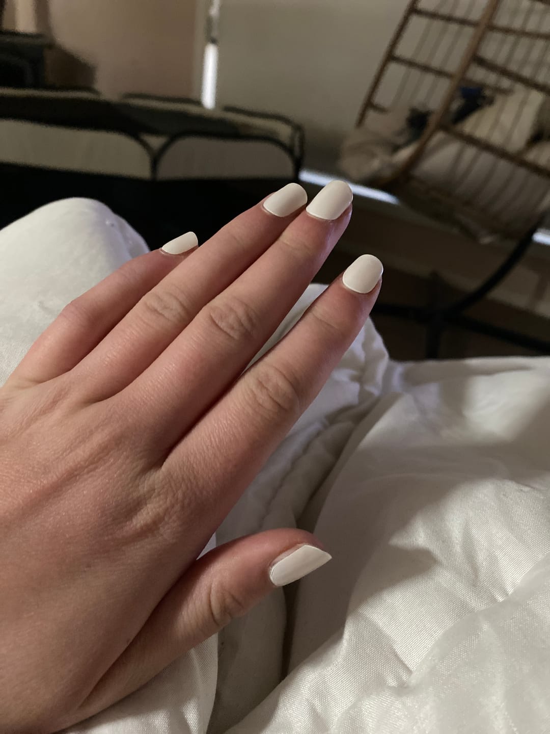 Customer photo review of Icing Sugar White DIY Semicured Gel Nail Sticker Kit
