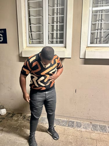 Customer photo review of MARCI FRANC SAHARA SUNSET POLO SHIRT