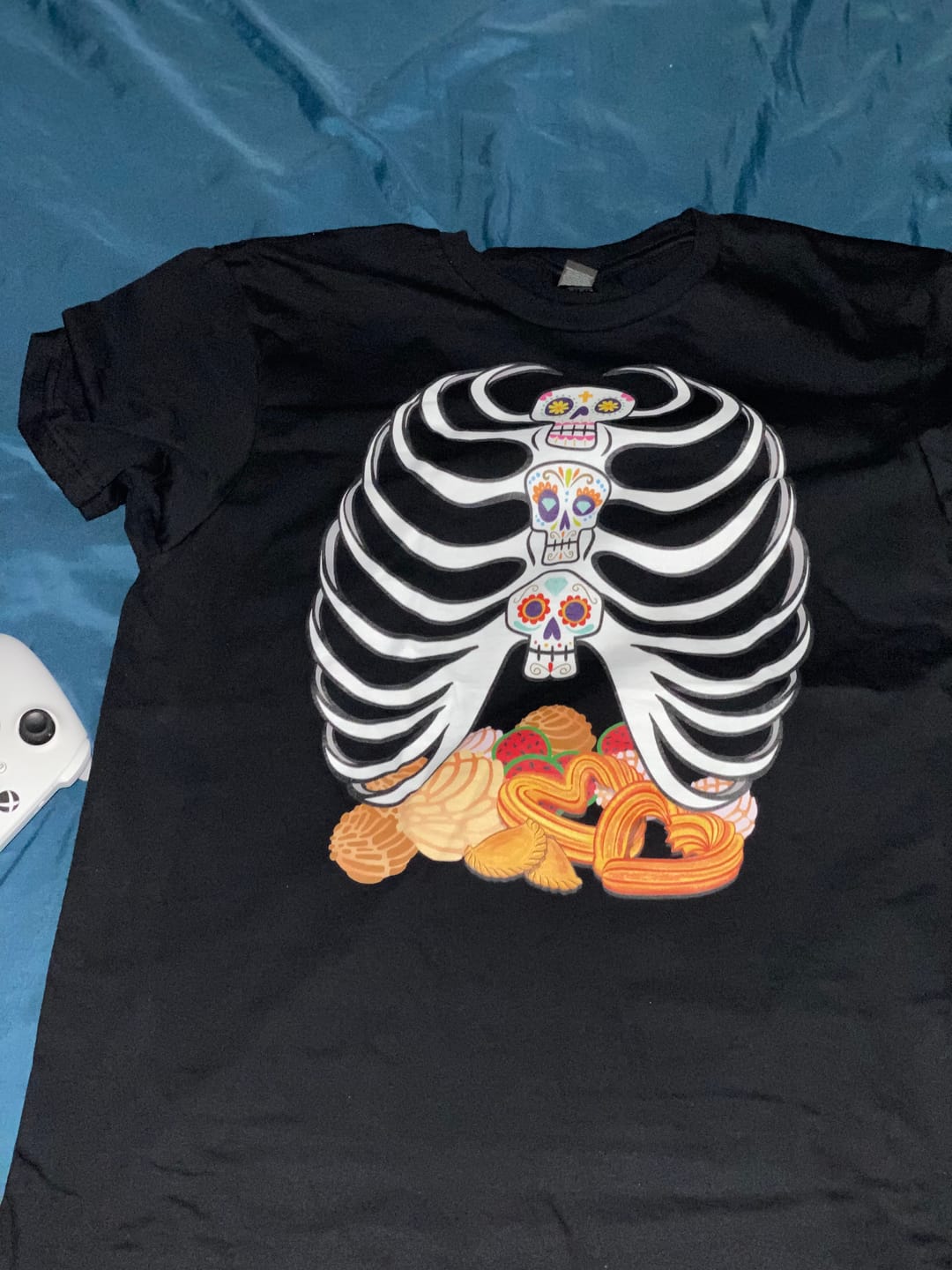 Customer photo review of Cafecito Pan Dulce Navidad T-shirt- The Perfect Tee For Drinking Cafecito