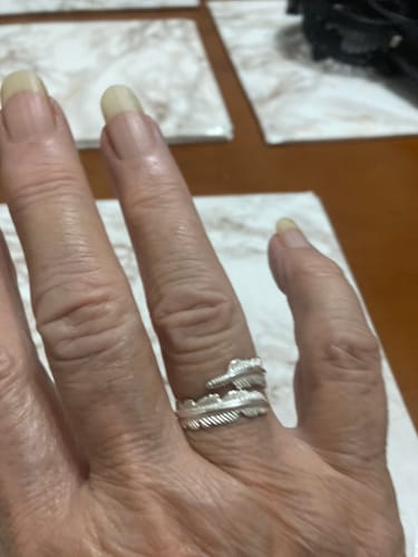 Customer photo review of Feather From An Angel Ring