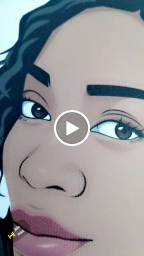 Customer video review of Portrait Pop-Art ( sur toile )