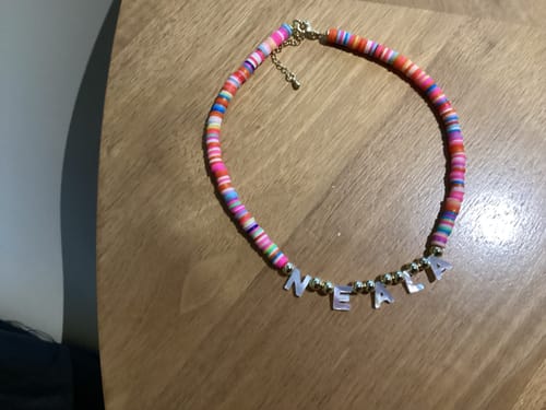 Customer photo review of Personalised Friendship Necklace Multicoloured - Pearl