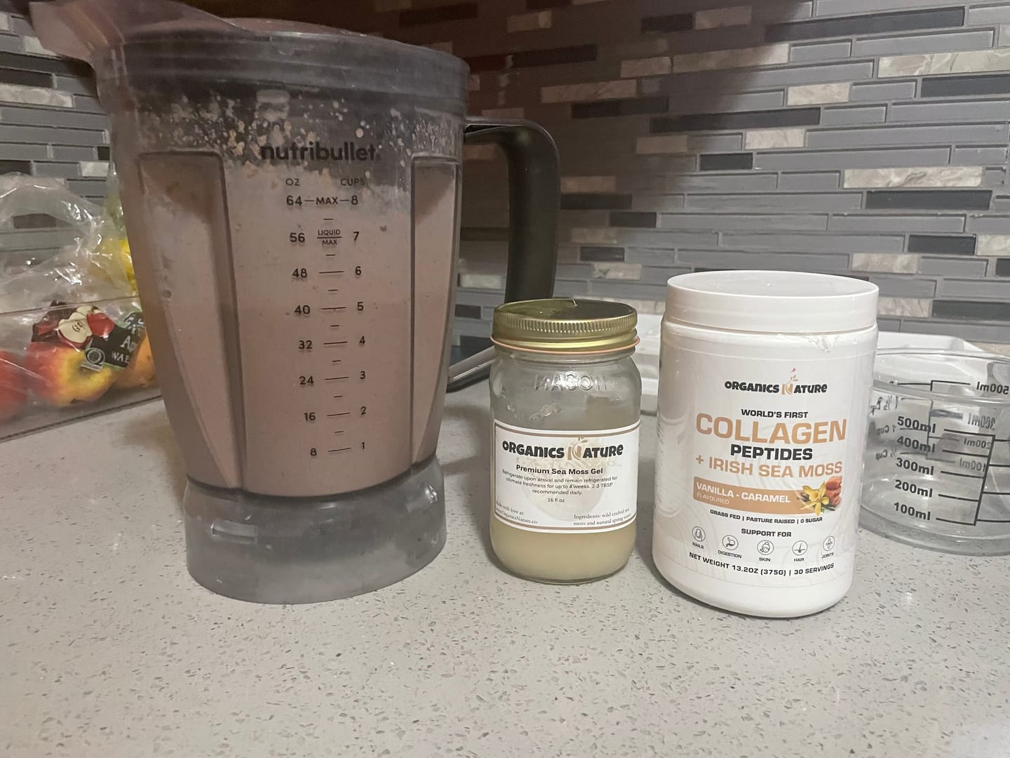 Customer photo review of Collagen Sea Moss Vanilla-Caramel 2 Tubs