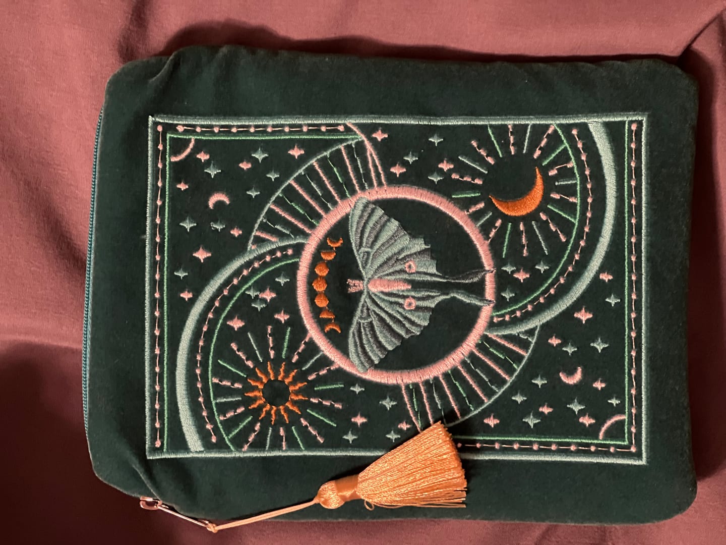Customer photo review of Luna Moth Kindle & E-Reader Sleeve