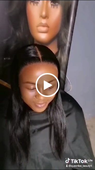 Customer video review of Brazilian 13x4 Lace Frontal Wig Straight