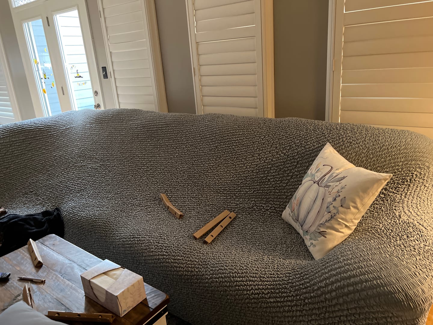 Customer photo review of Corner Sofa Slipcover, Comfort Collection