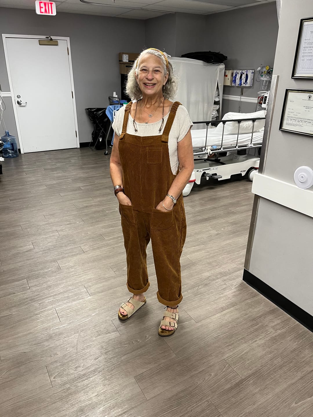Customer photo review of Plus Size Vintage Women Corduroy Loose Overall