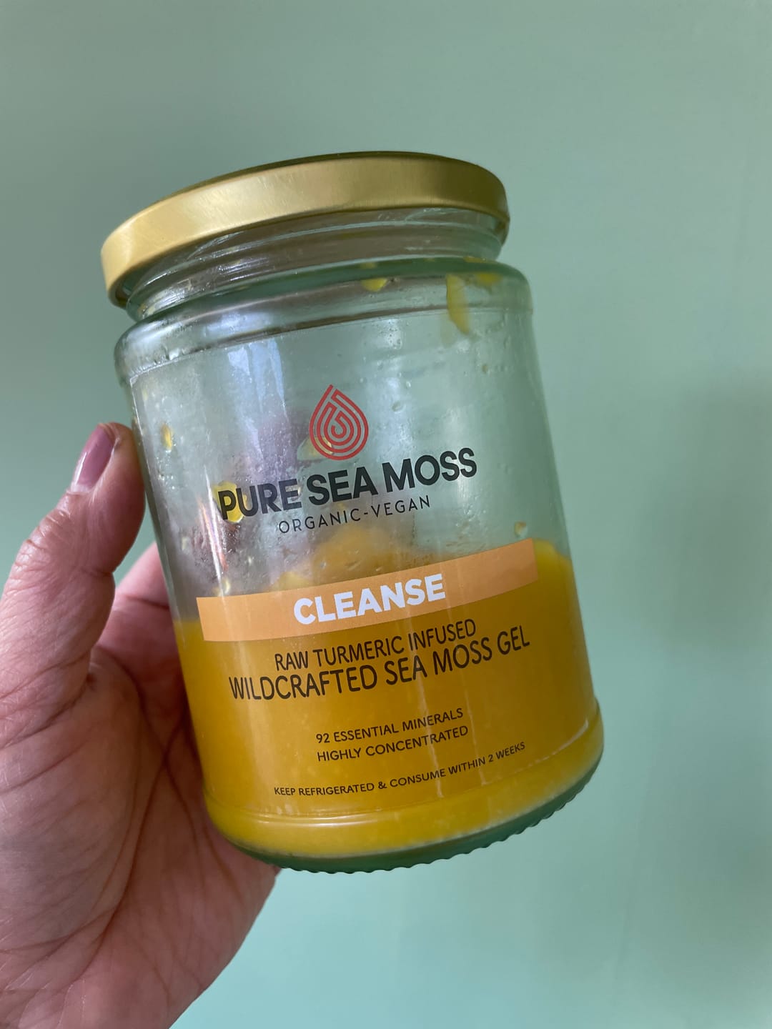Customer photo review of Cleanse - Turmeric Infused Sea Moss Gel
