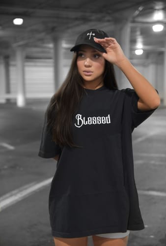 Customer photo review of Blessed Tee - Black