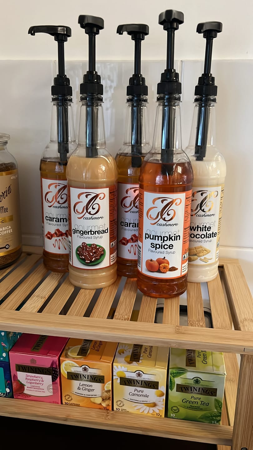 Customer photo review of Caramel Coffee Syrup