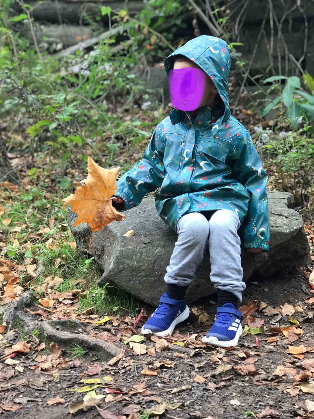 Customer photo review of Midnight Jungle Waterproof Recycled Raincoat