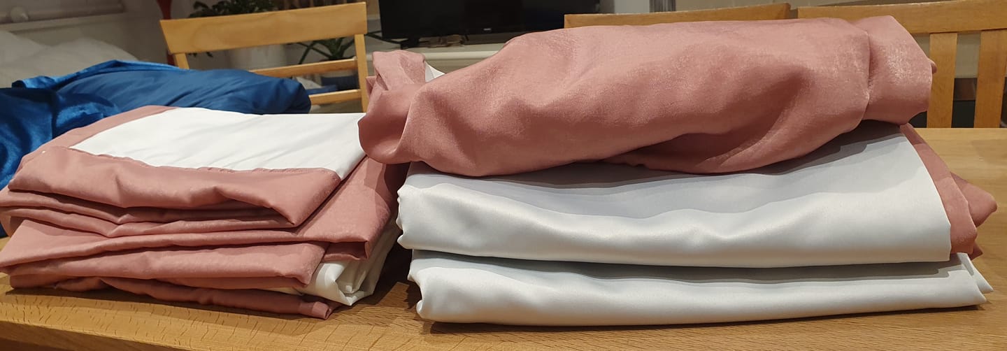 Customer photo review of Velvet Touch Satin Fabric