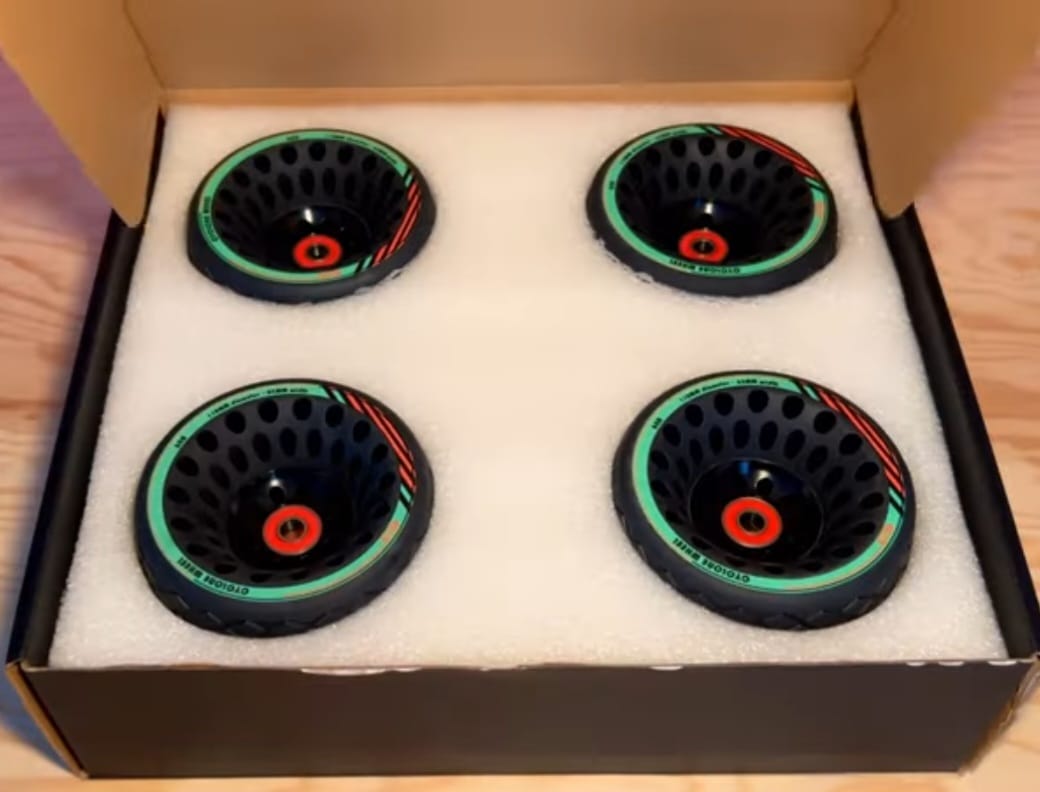 Customer photo review of Meepo Cyclone 110s Ultra Comfort High Grip Street Wheels - Belt/Direct Drive ONLY