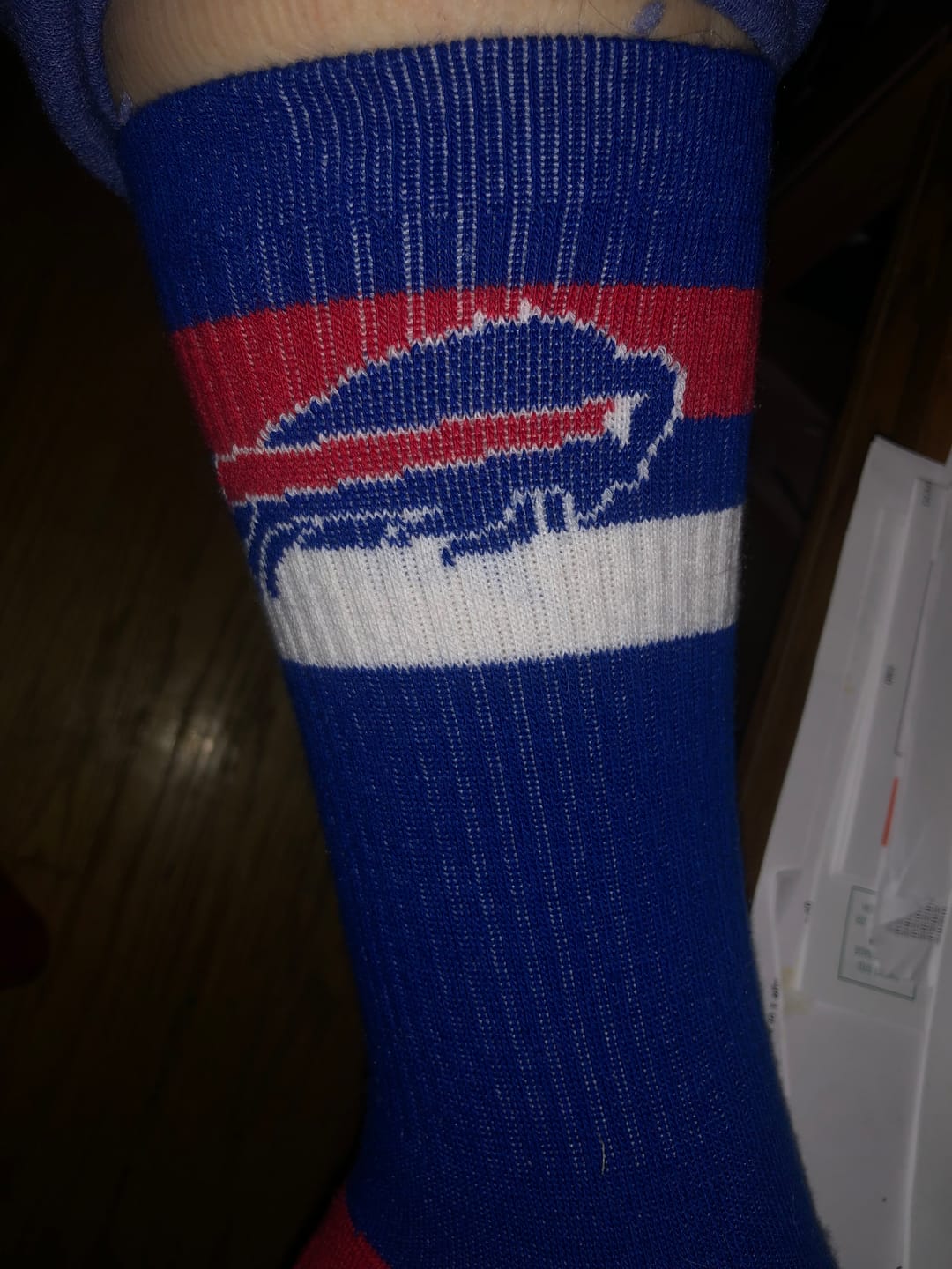 Customer photo review of Buffalo Bills Legend Premium Crew Socks