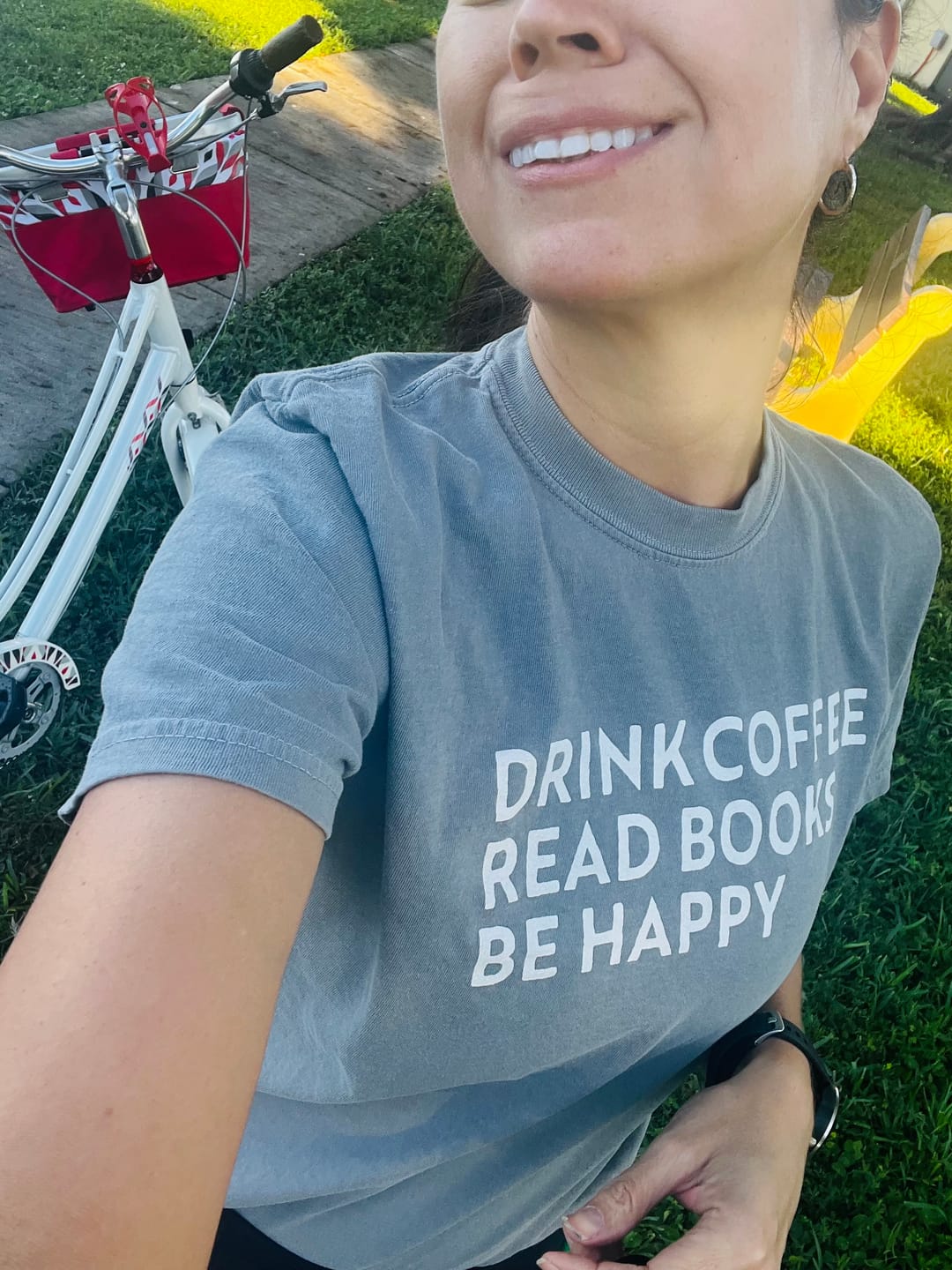 Customer photo review of Drink Coffee Read Books Be Happy