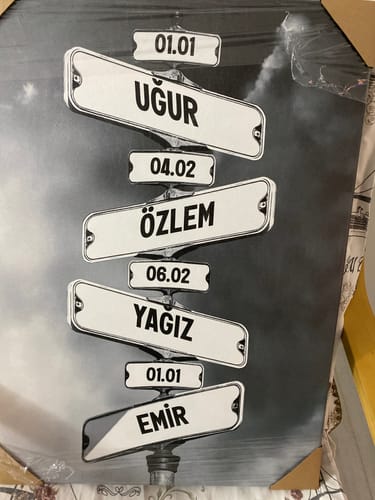 Customer photo review of ELİX™ Kişiye özel isimli kanvas tablo