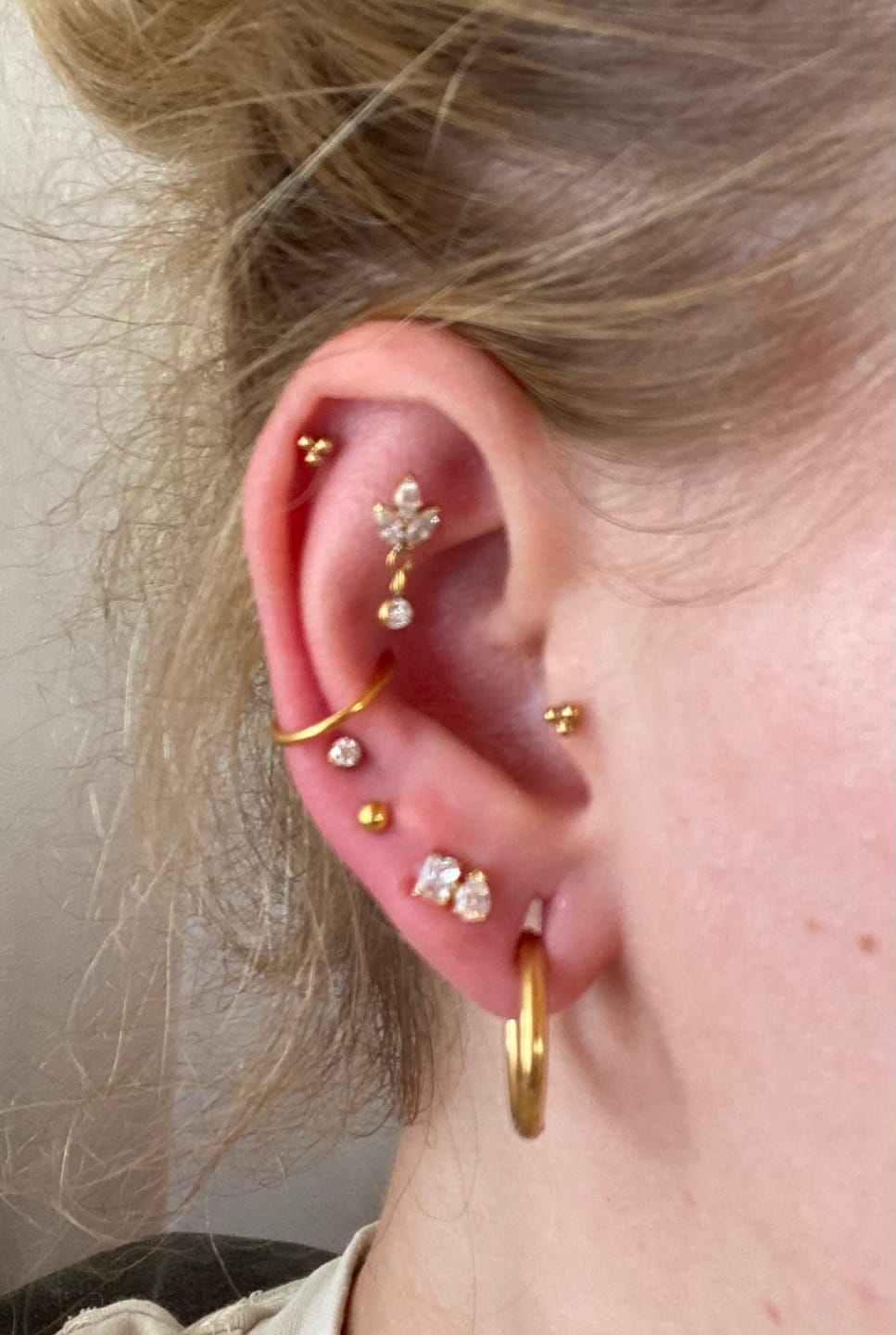 Customer photo review of Shining Point Piercing | Titan